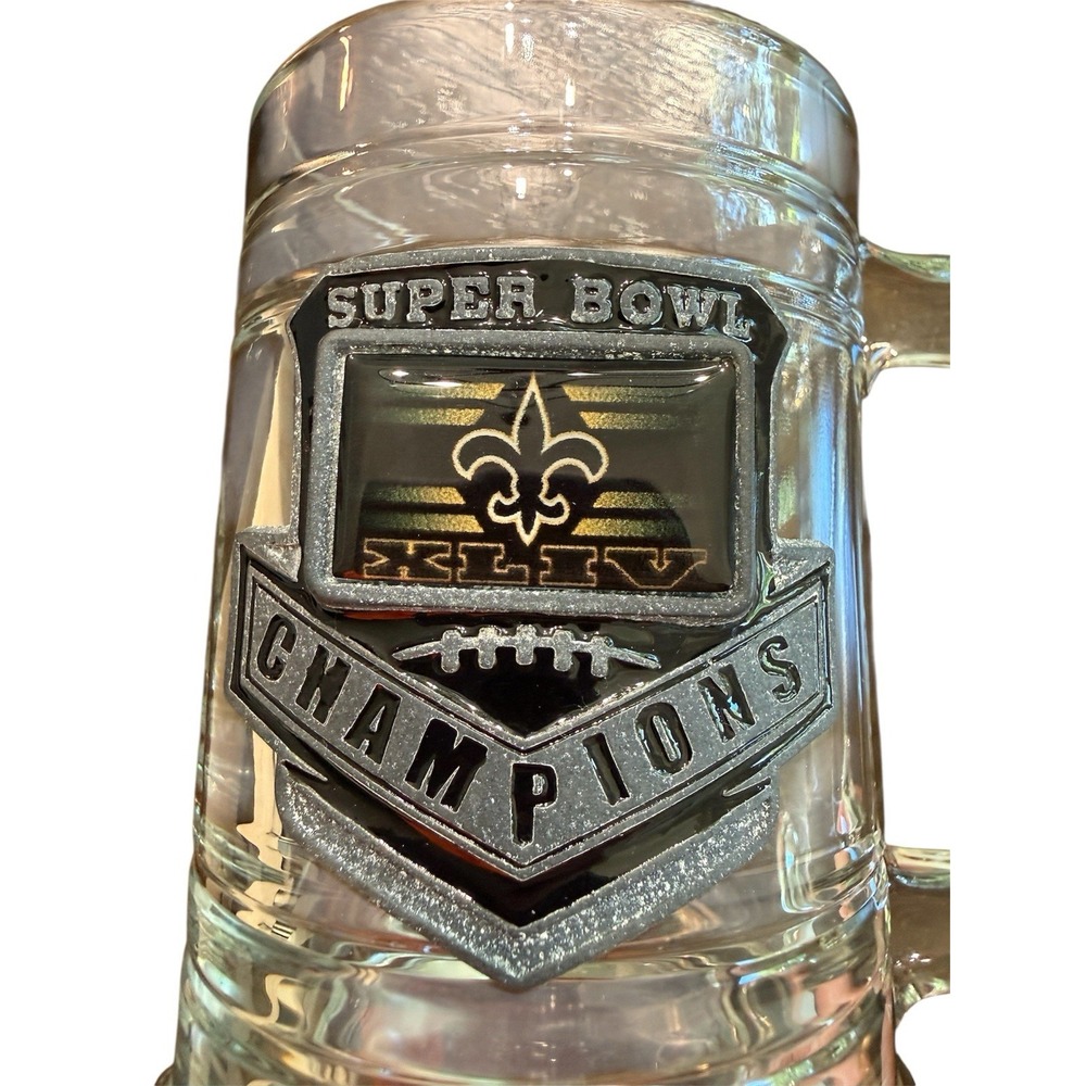 New Orleans Saints 2010 Super Bowl Champions Mug Official NFL Raised Emblem